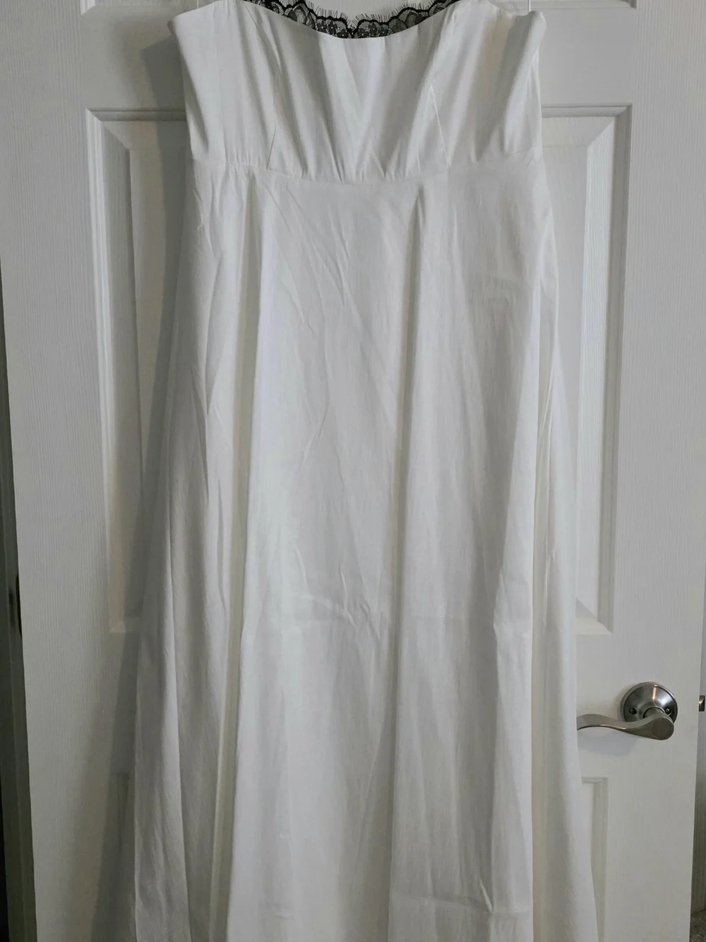 Abercrombie & Fitch lace-trim taffeta maxi dress NWT Size L - Picture 2 of 6